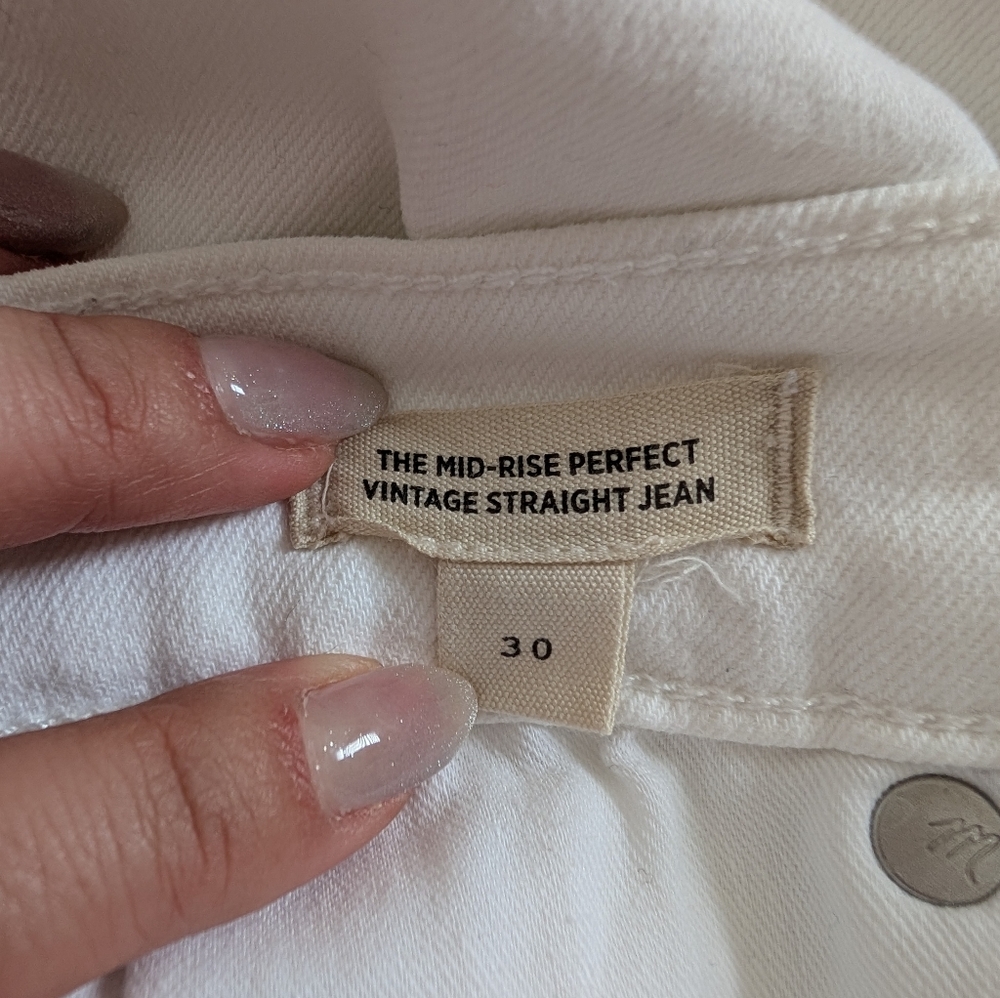 Women's Madewell White Denim Label Detail - Picture 4 of 4